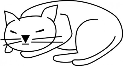 眠っている猫のクリップアート
