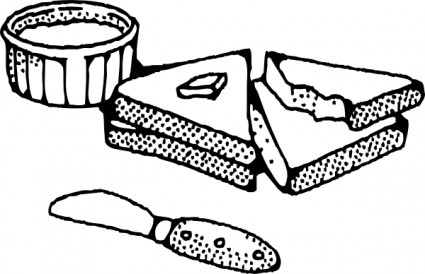 Dilimlenmiş ekmek tereyağı küçük resim ile