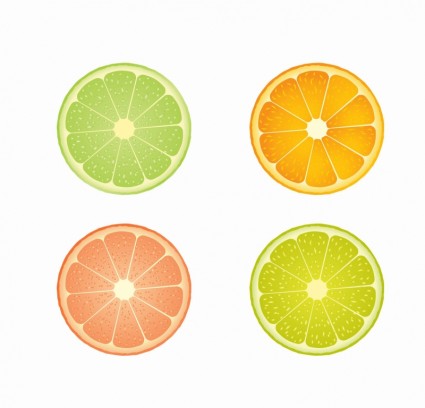 Scheiben Limette und orange