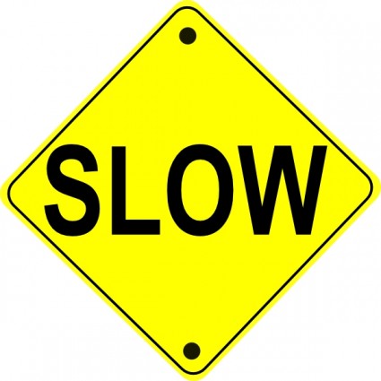 緩慢的道路標誌剪貼畫