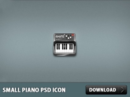 pequeño piano psd icono