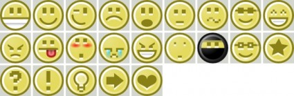 Smiley iconos colección clip art