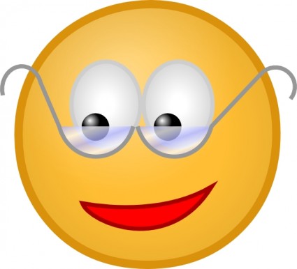 Smiley avec des lunettes clip art