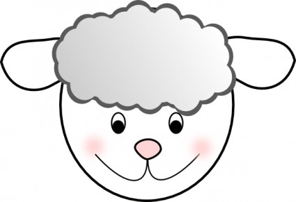 微笑好羊剪贴画