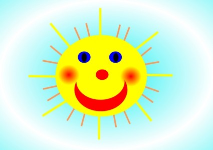obiekty clipart słońce uśmiechający się