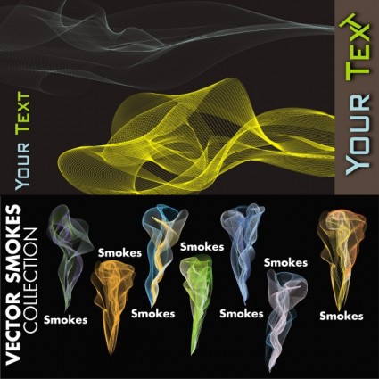 fumo vector linhas multicoloridas