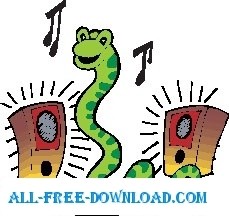 wąż, słuchanie muzyki