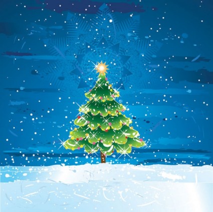 vetor de árvore de Natal de neve
