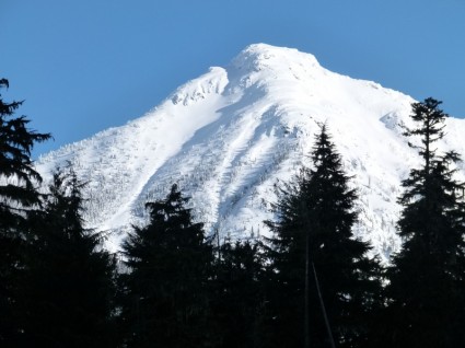 montaña cubierta de nieve