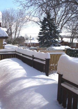 nieve en terraza