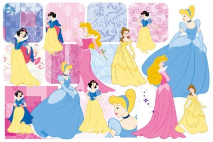 Snow White And The Pattern Vector