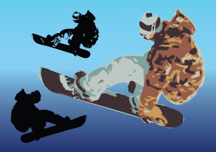 Snowboard vector nghệ thuật