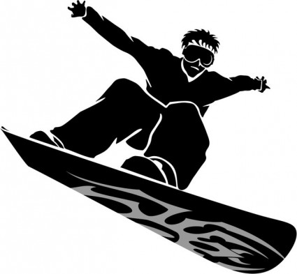 grafika wektorowa snowboardzista