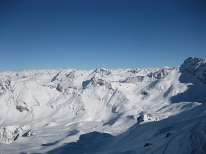 snowcaped 山の風景自然