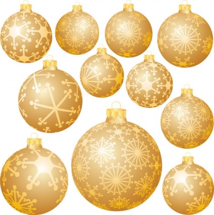 雪のボールのクリスマスの装飾をベクトルします。