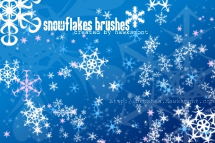 brushes de flocos de neve