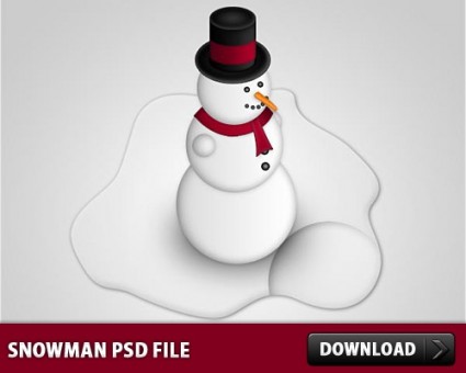 fichier psd gratuit bonhomme de neige