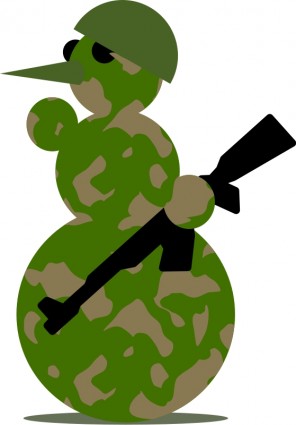 militariste de bonhomme de neige par francoise