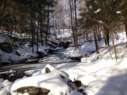 verschneite creek