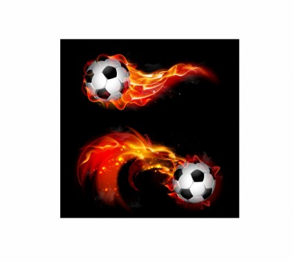 pallone da calcio in fiamme
