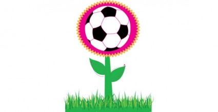 vector de flor de fútbol