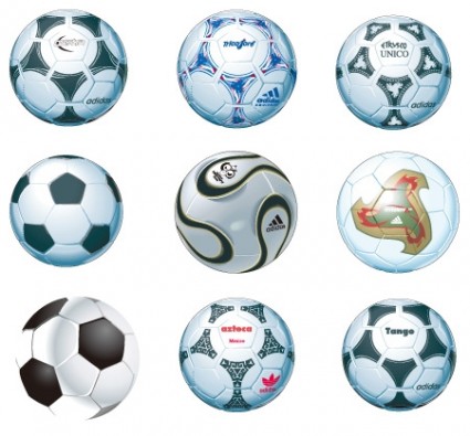 Soccer Football Balls Vector