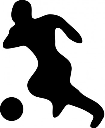 silueta del jugador de fútbol