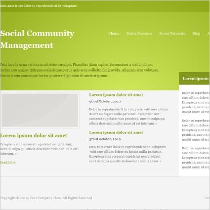 template manajemen komunitas sosial