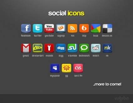 icone sociali confezione pack di icone