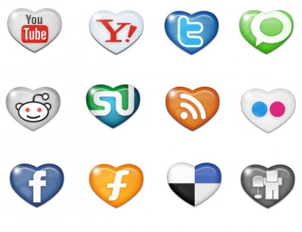 pack de iconos de los iconos de redes sociales