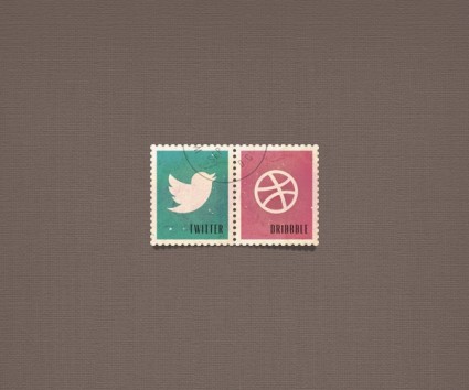 社會媒體的郵票