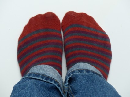 meias meias vermelhas