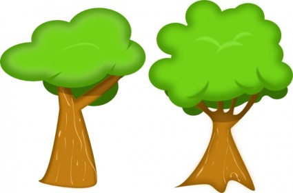 pohon-pohon yang lembut clip art
