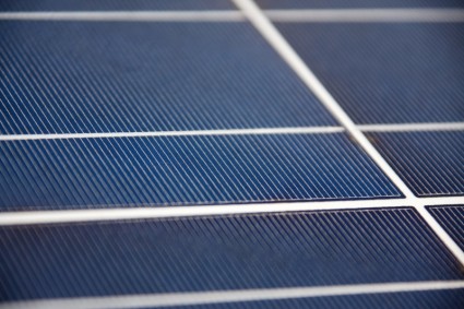макрос панели солнечных батарей