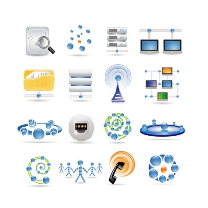 Sophisticated Technology Blue Icon Vector