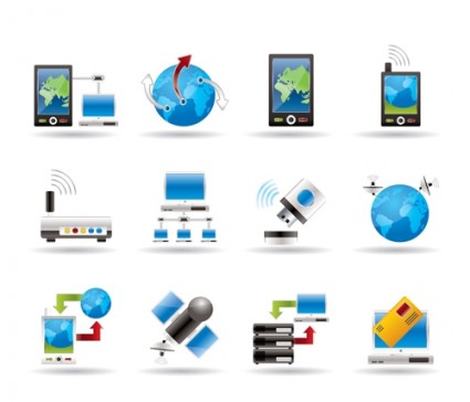 Sophisticated Technology Blue Icon Vector