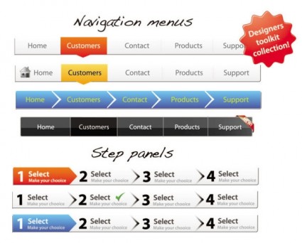 vecteur de bar de navigation sophistiqués web page