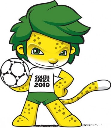 南非世界世界盃吉祥物紮庫米向量