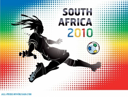 Afrika Selatan dunia Piala wallpaper vektor ilustrasi