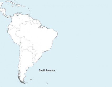 เวกเตอร์แผนที่อเมริกาใต้