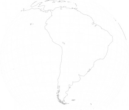 Südamerika gesehen vom Raum-ClipArt