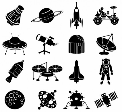 icônes d'exploration spatiale