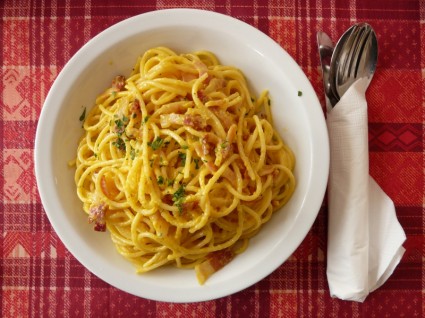 espagueti spaghetti carbonara cabonara