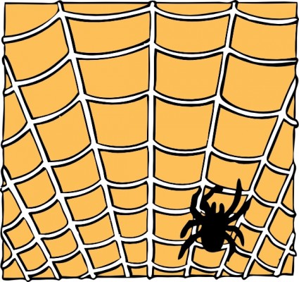 Ragno su una ClipArt di spider web