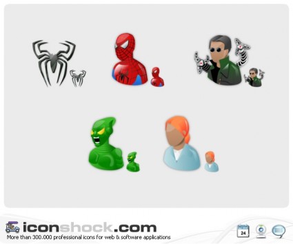 Spiderman vista icônes icônes pack