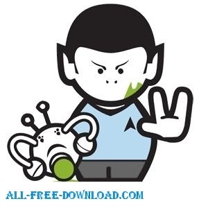 caricature de star trek Spock