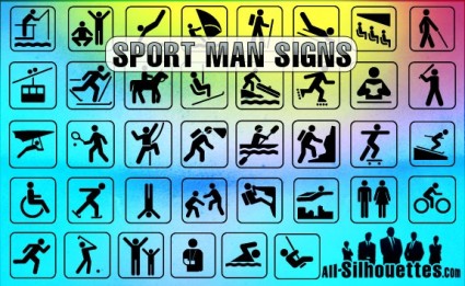 Sport Mann Zeichen