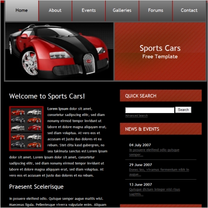 Mobil Sport template