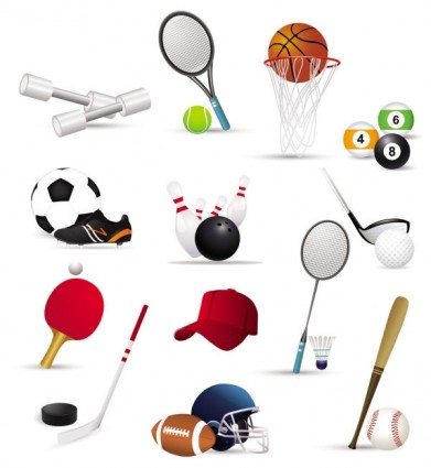 Sportsrelated Icons Vektor