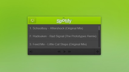 Spotify Mini Player Psd